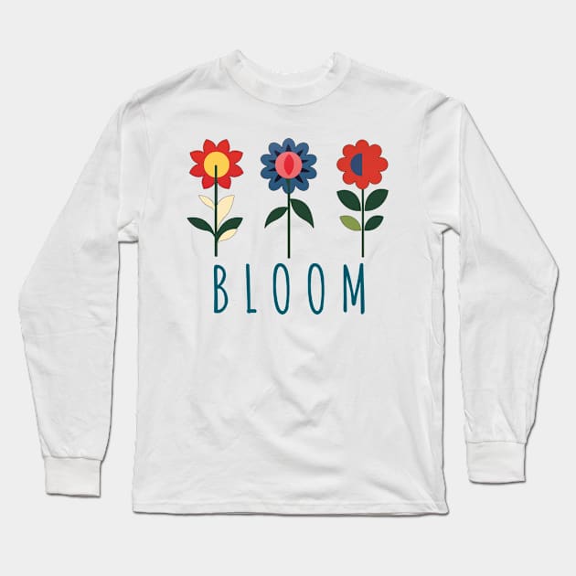 Abstract flower tee Long Sleeve T-Shirt by Artful Wear